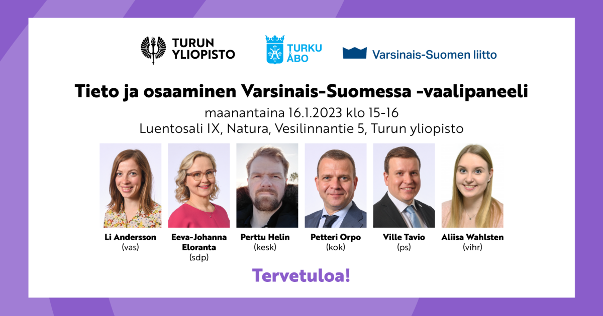 Kuuden Suurimman Puolueen Edustajat Tieto Ja Osaaminen Varsinais ...