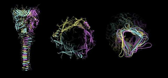 Microscopu image with molecules